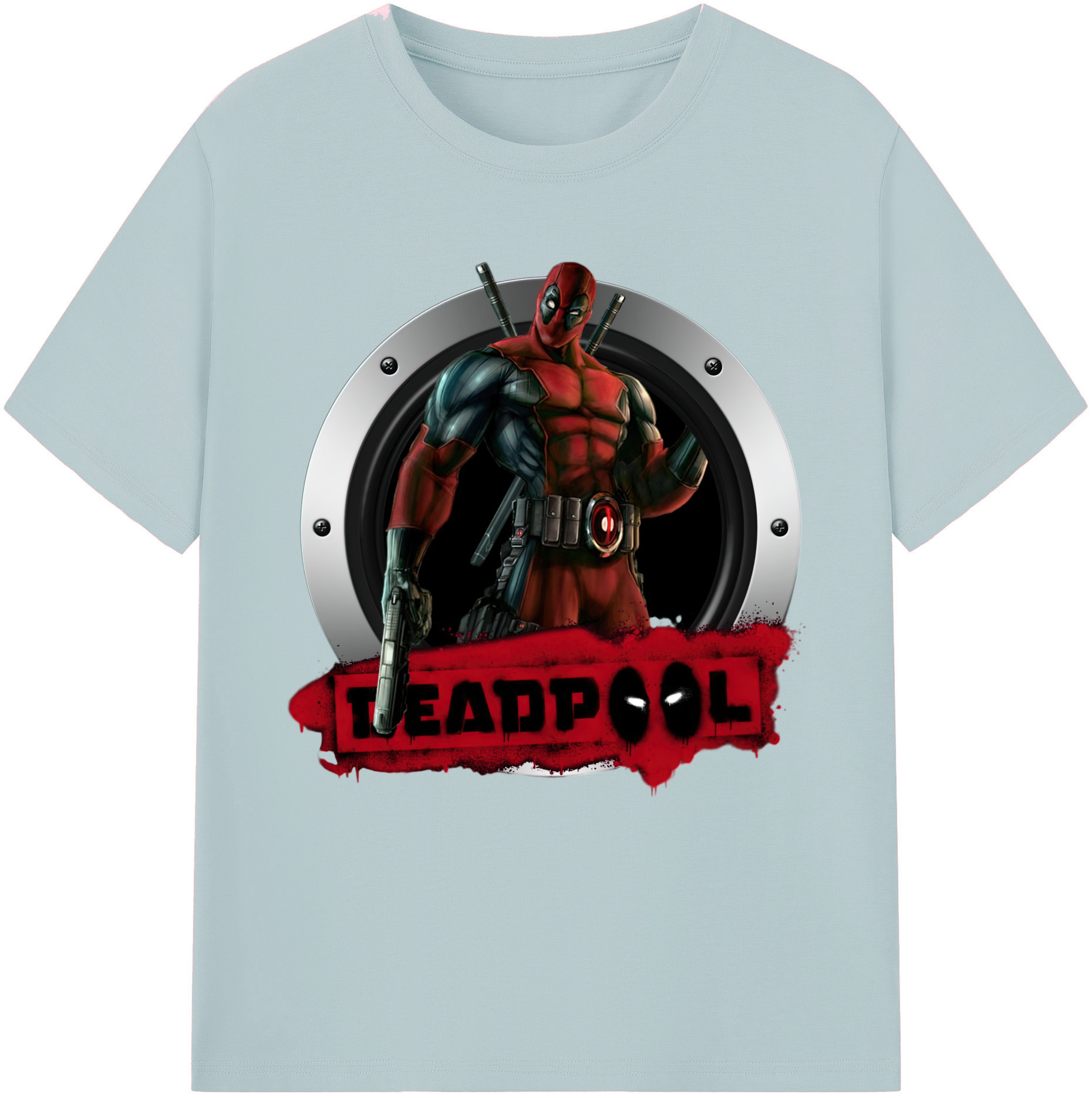 （画像用） Deadpool デッドプール 綿100％半袖Tシャツ（フロントプリント）
